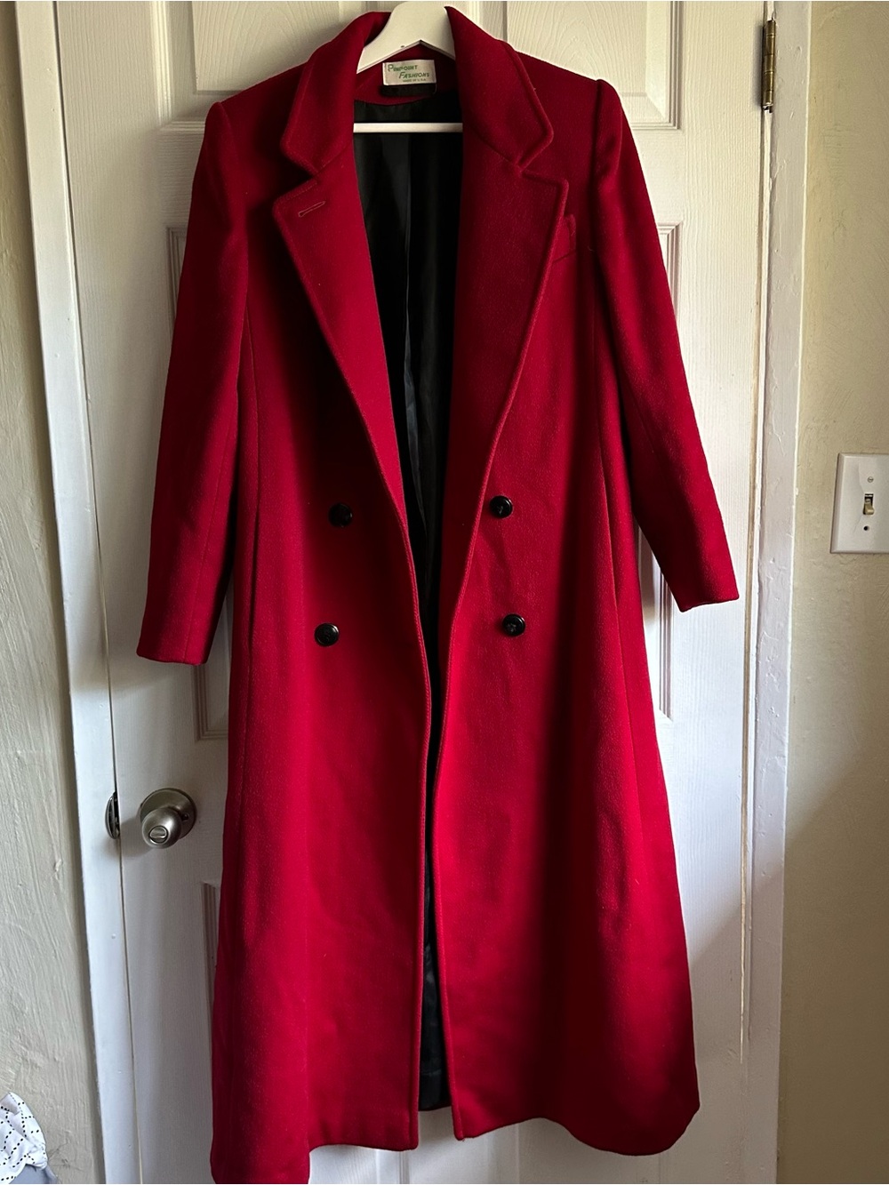 Worumbo Vintage Long Wool Red Coat